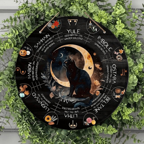Pagan wheel the year - pagan, wooden