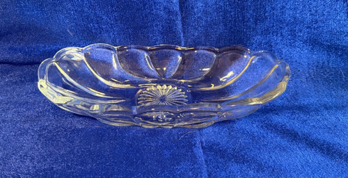Glass relish dish banana - glass,