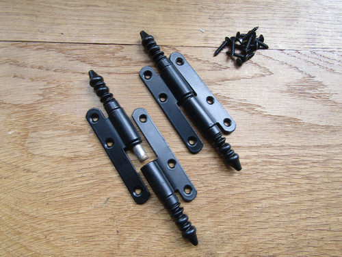Pair rustic hinges - rustic,