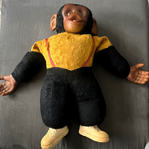 Vintage plush monkey soft toy - vintage,
