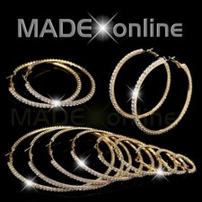 Gold Plated Diamante Hoop