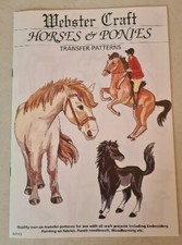 vintage iron on transfers  Horse pony Embroidery Transfer book pyrography wood