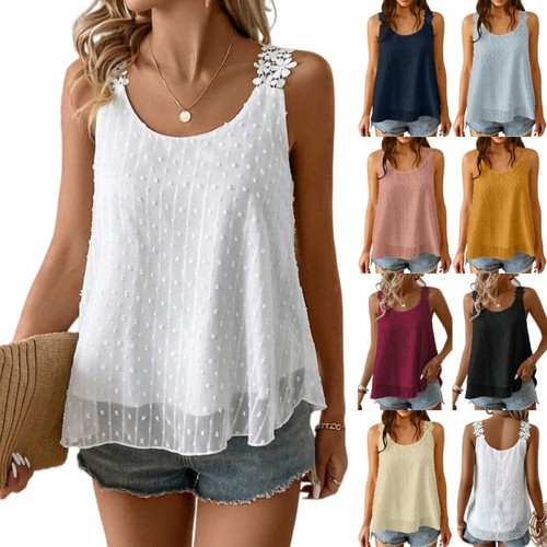 Ladies chiffon dot - chiffon, cami