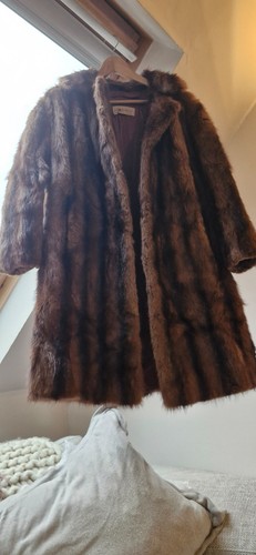 Brown vintage real - mink, fur