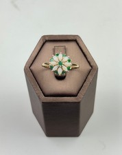 9ct Gold Opal and Emerald Ring