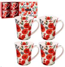 Poppy Fields Fine China Mugs -