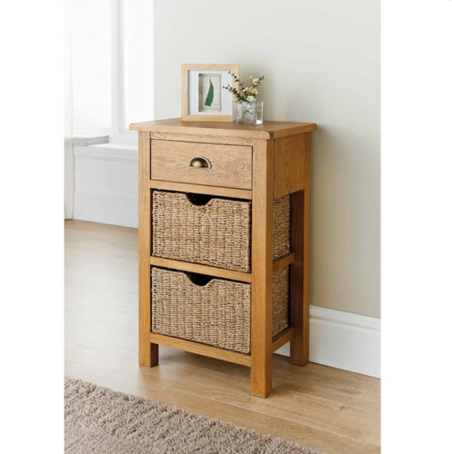 Oak hallway console table - oak,