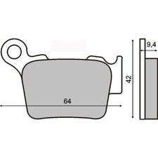Pair Brake Pads Cross
