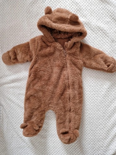 Primark brown faux fur - faux, hooded