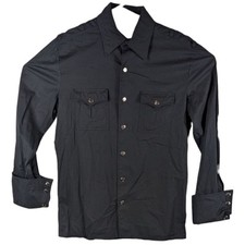 Necessary Evil Goth Shirt Snap Up Mens LARGE (XL) Emo Steampunk Wedding