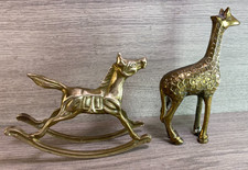 Brass Solid Rocking Horse  6"