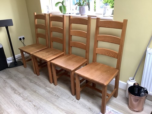 Set wooden dining chairs - set,