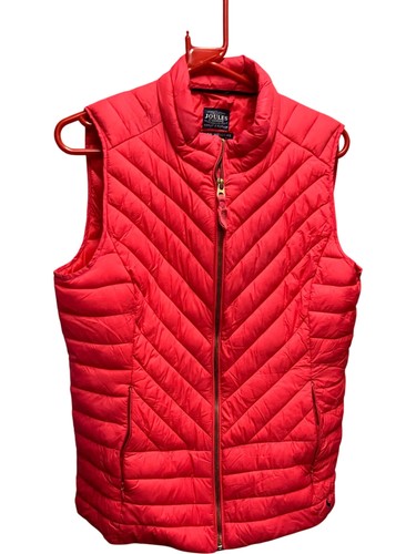 Joules red quilted puffer - red,