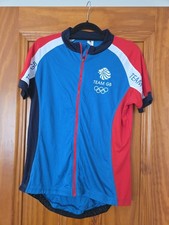 Team GB Short Sleeve Cycling Jersey Size 16-18 Ladies Bike Top 