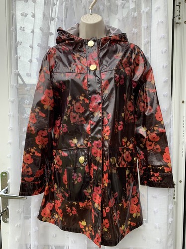 Floral shiny hooded - floral,
