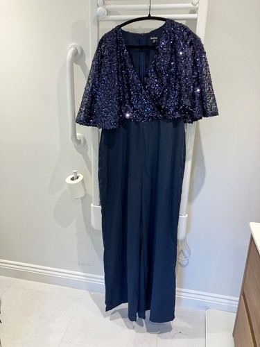 Boo hoo size blue sequin - hoo, 14