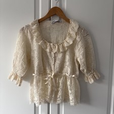 Ladies Zara Cream Lace Top
