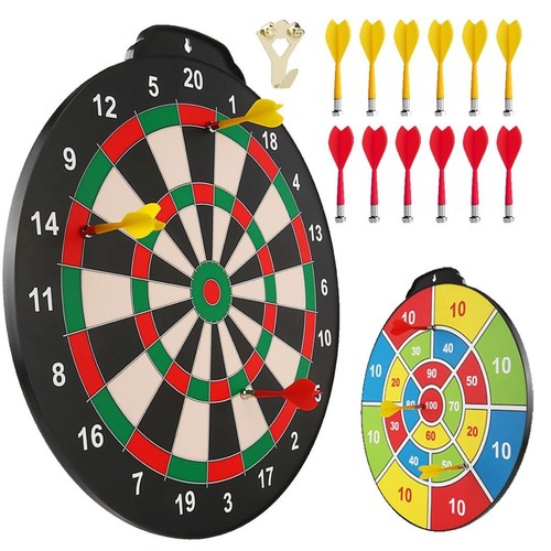 Magnetic dart board set with - dart,