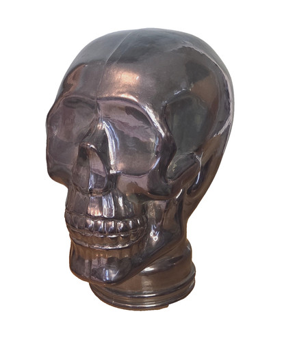 Glass display skull - glass,