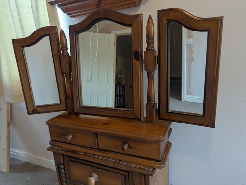 Solid pine dressing table