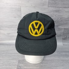 Vintage VW Cap Sam Jung Volkswagen Logo Baseball Cap Adjustable Black Yellow
