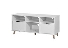 Scandinavian TV Stand Unit  2 Drawer Media Cabinet, Nordic Design