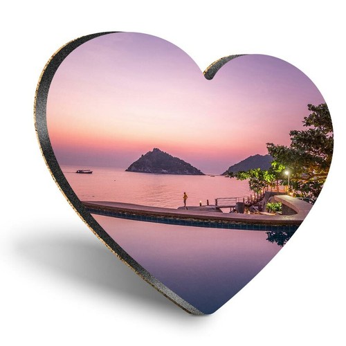 Heart mdf coasters - heart, exotic