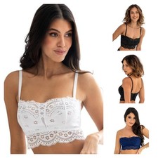 Pour Moi Swoon Longline Bra Underwired Supportive Strapless Bras 26201