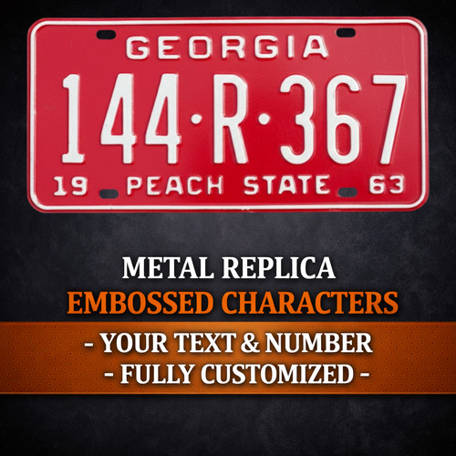 Georgia 1963 metal embossed - georgia,