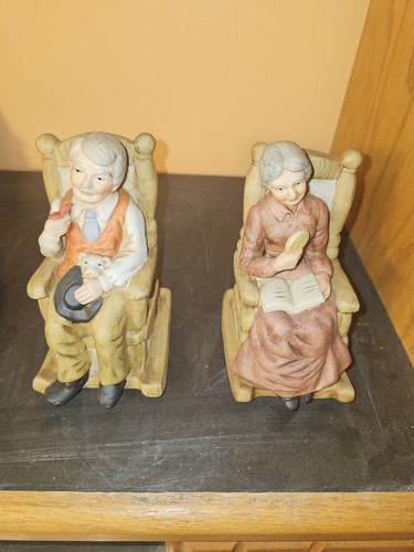 Porcelain old man lady - man, &