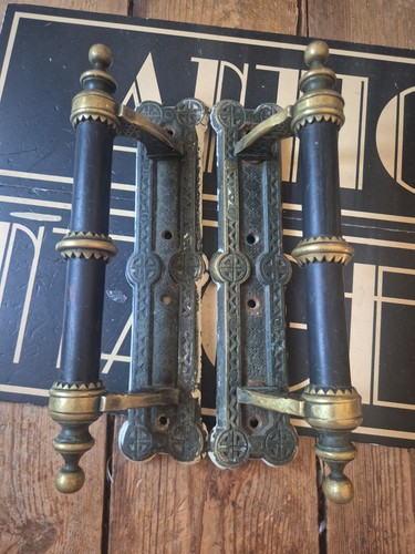 Large antique bronze wooden