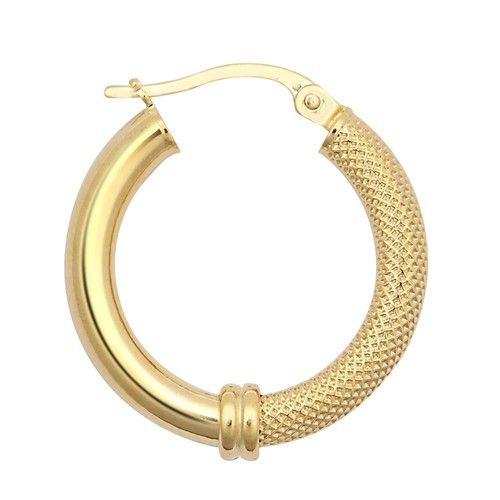Hoop earrings 9ct - yellow, gold