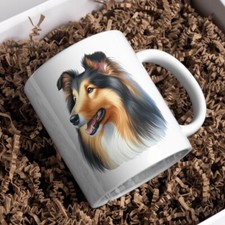 Rough Collie Dog 11oz White