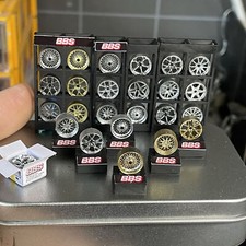 1/64 Diorama BBS Car Wheels Resin Model Car Garage Scene Display Accessory Model