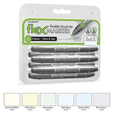 Letraset FlexMarker 6 Pen Set - Set 2 - Flex Markers