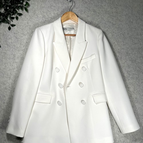 Zara white double breasted - double,