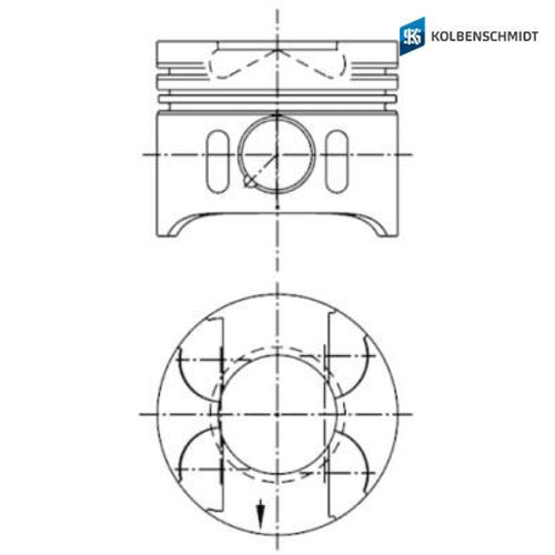 Piston kolbenschmidt 97409600 - piston,