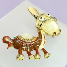 Large Colourful Donkey Brooch