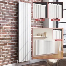 White Slimline Radiators Vertical Horizontal ULTRAHEAT LINEAR Flat Single Double