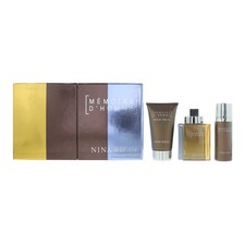 Nina Ricci Memoire D'homme EDT 60ml, Shower Gel + Deodorant Spray - Damaged Box