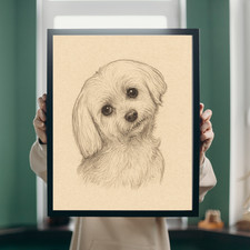 Personalised A3 Hand-Drawn Pet