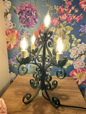 Table Lamp Black Wrought Iron
