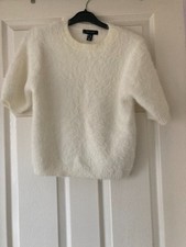 Ladies New Look Beautiful Fluffy short sleeved Jumper, Size M, Ex Cond