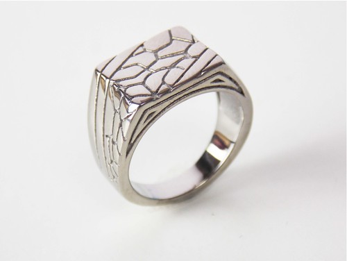 Signet ring men women crack - men,