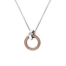 Hot Diamonds Woven Circle Silver Necklace DP867