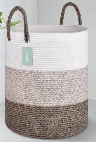 Large cotton rope basket - large,