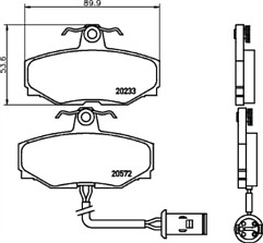 Mintex brake pad set mgb412 - brake,