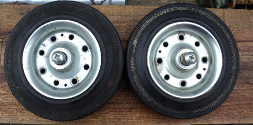 Pair 200mm solid rubber - of,