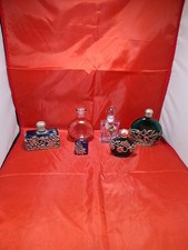 Antique Perfume Bottles Ornate Cobalt Blue 2