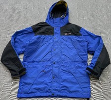 VINTAGE BERGHAUS MERA PEAK GORE-TEX MEN'S TREKKING JACKET BLUE SIZE L